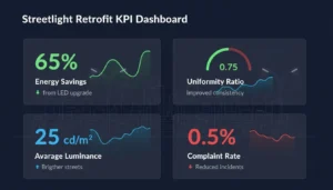 Featured image for Before vs after street-light retrofit: energy, uniformity & complaint rate—KPI proof