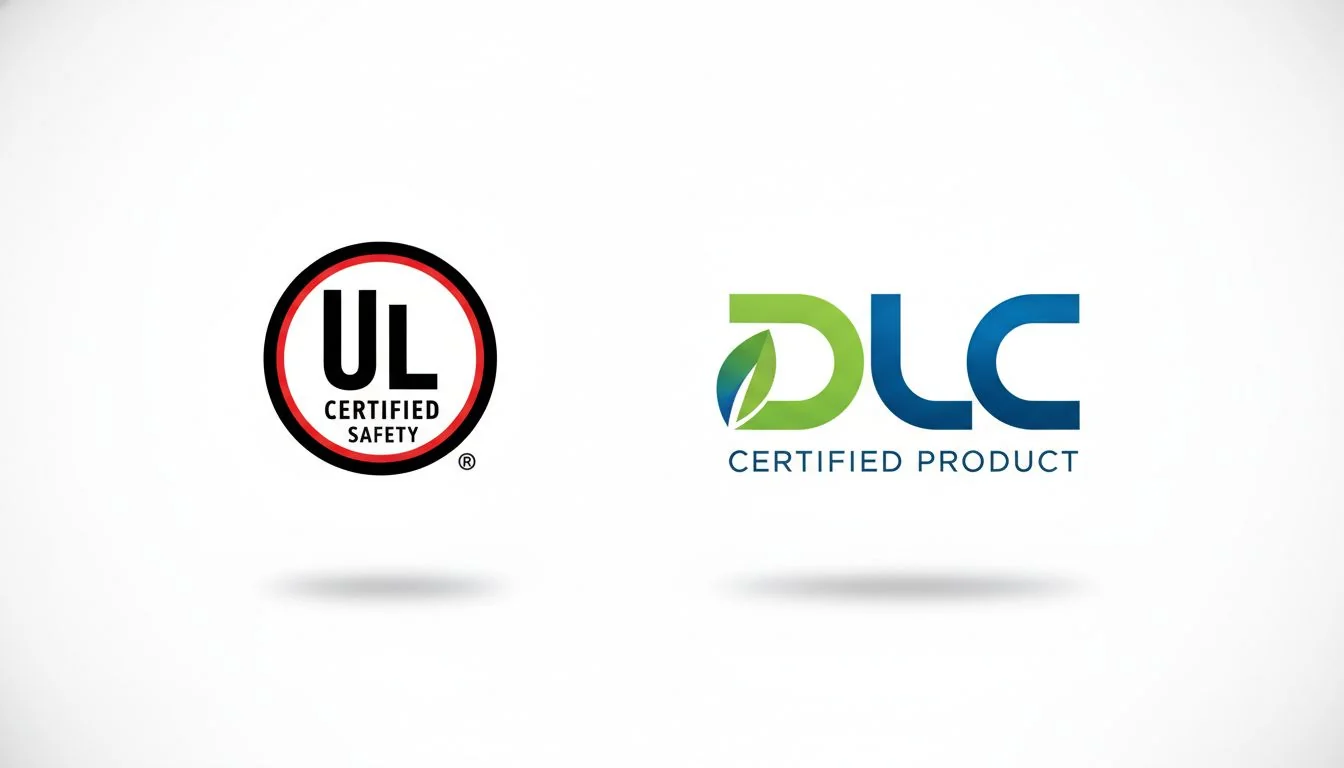 An image showing the UL and DLC logos side-by-side